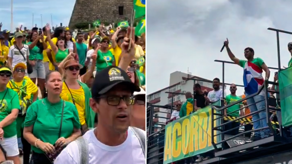 Diego Castro divulga vídeo do Acorda Brasil em Salvador com coro de “volta Bolsonaro”