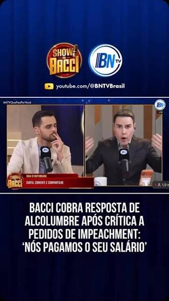 Bacci parte para cima de Alcolumbre: “É normal não fazer absolutamente nada?”