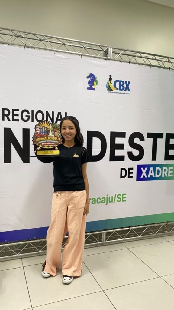Camila dos Passos conquista título invicto no Regional Nordeste de Xadrez Escolar 2026